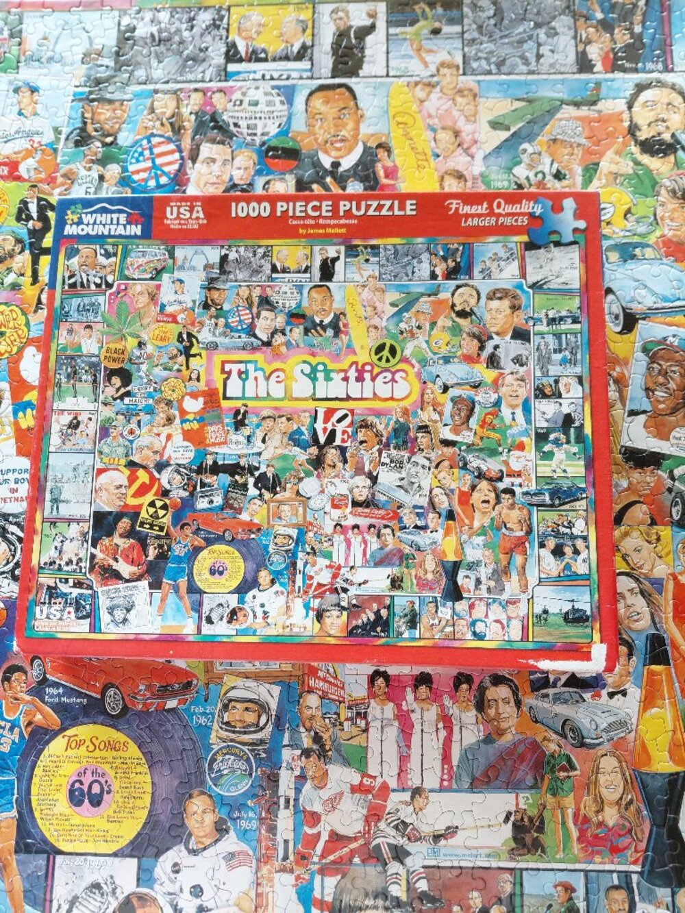 White Mountain 1000pc Puzzle The Sixtys